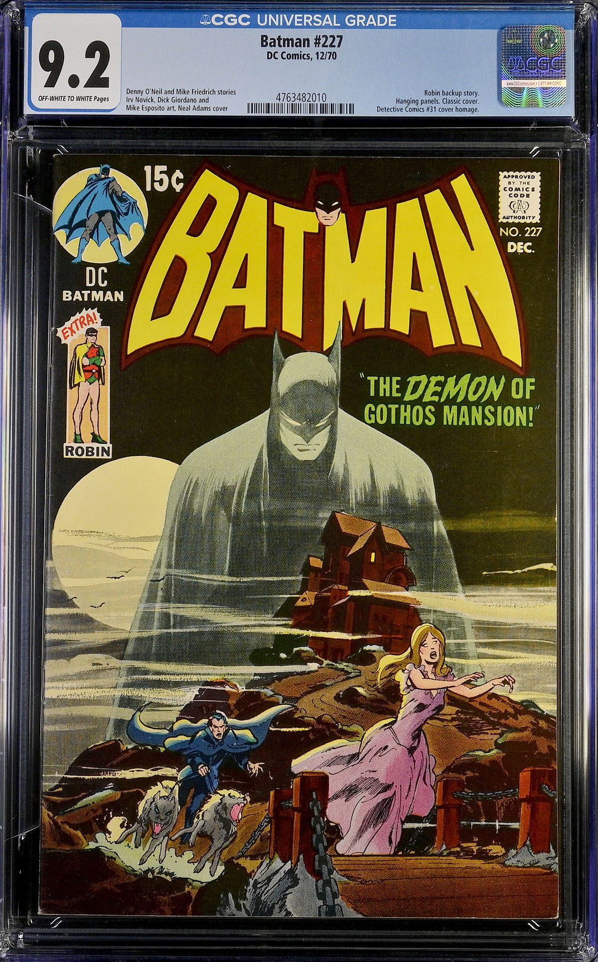 Batman #227 CGC 9.2 ow/w