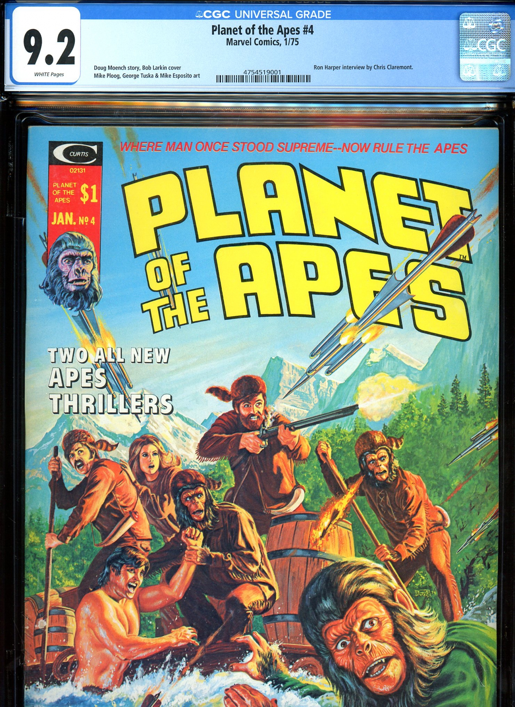 Planet of the Apes #4 CGC 9.2 w