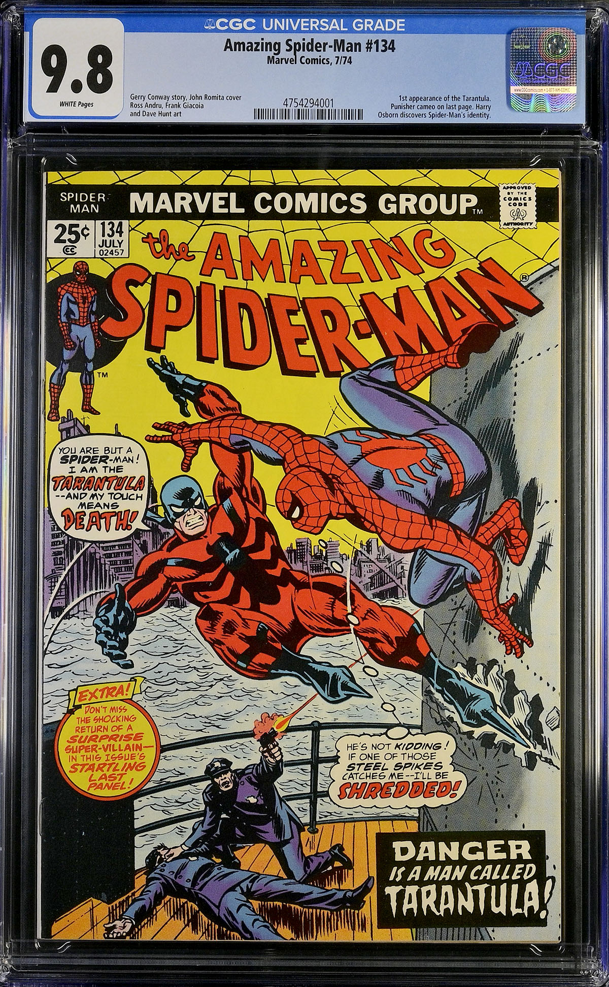 Amazing Spider-Man #134 CGC 9.8 w