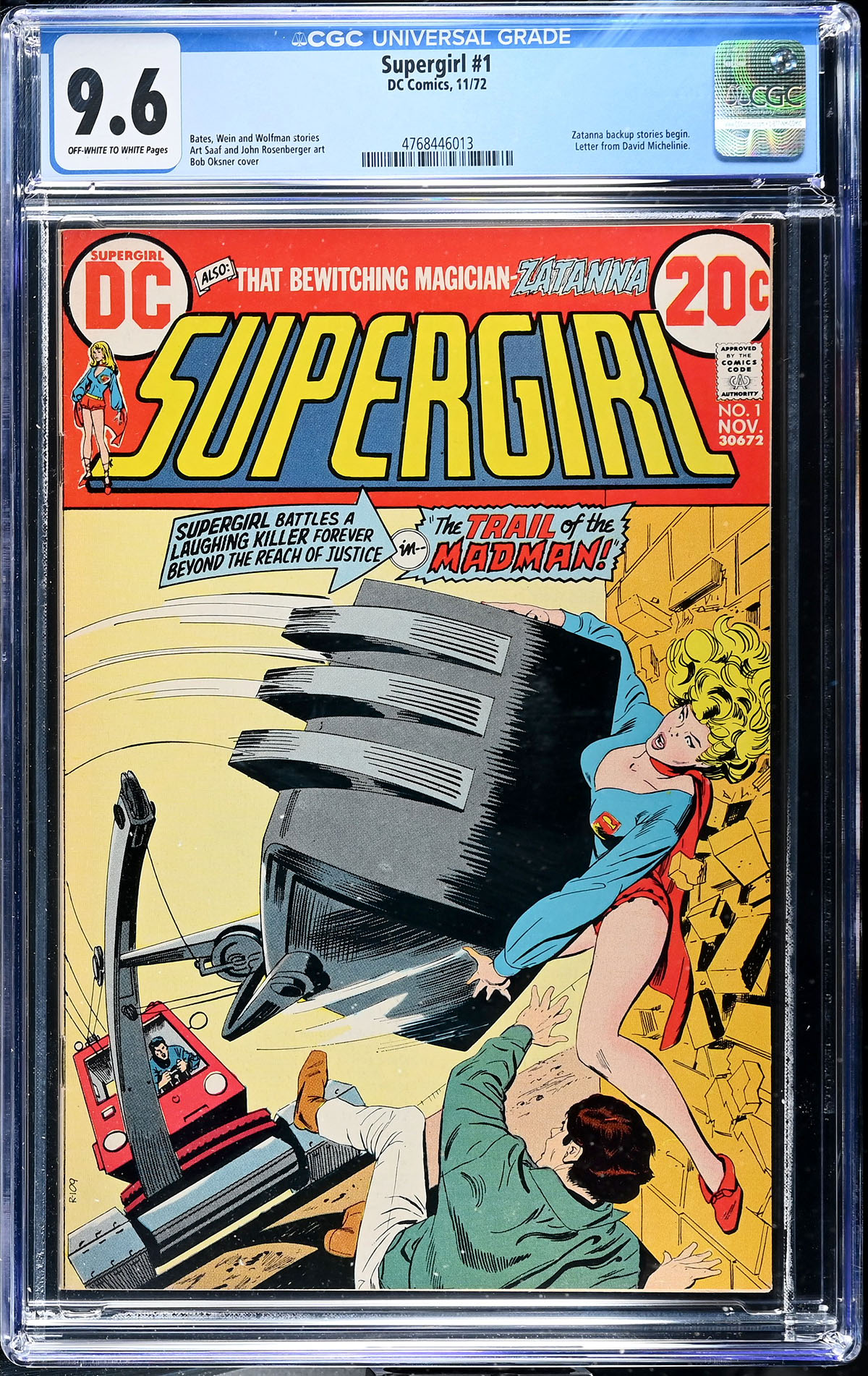 Supergirl #1 CGC 9.6 ow/w
