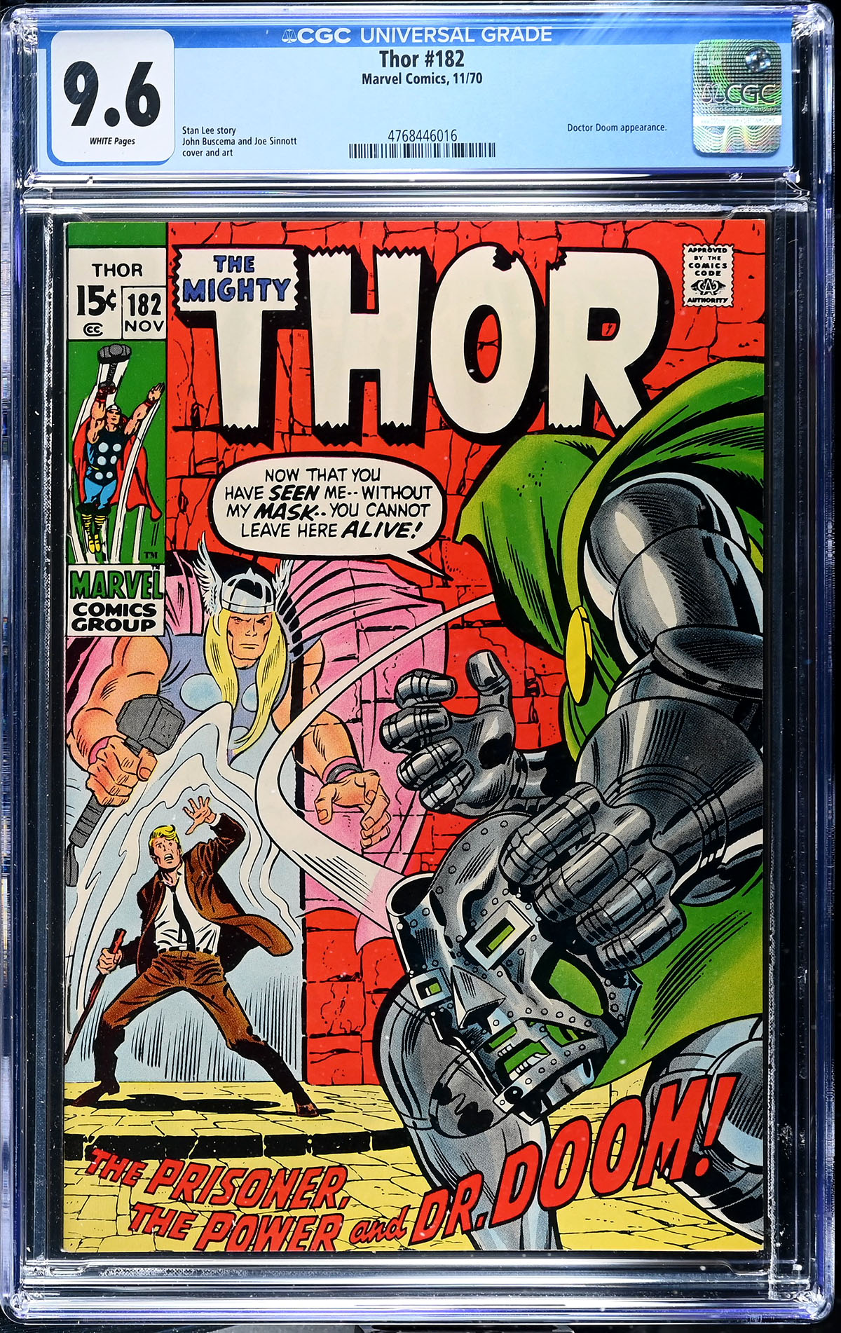 Thor #182 CGC 9.6 w