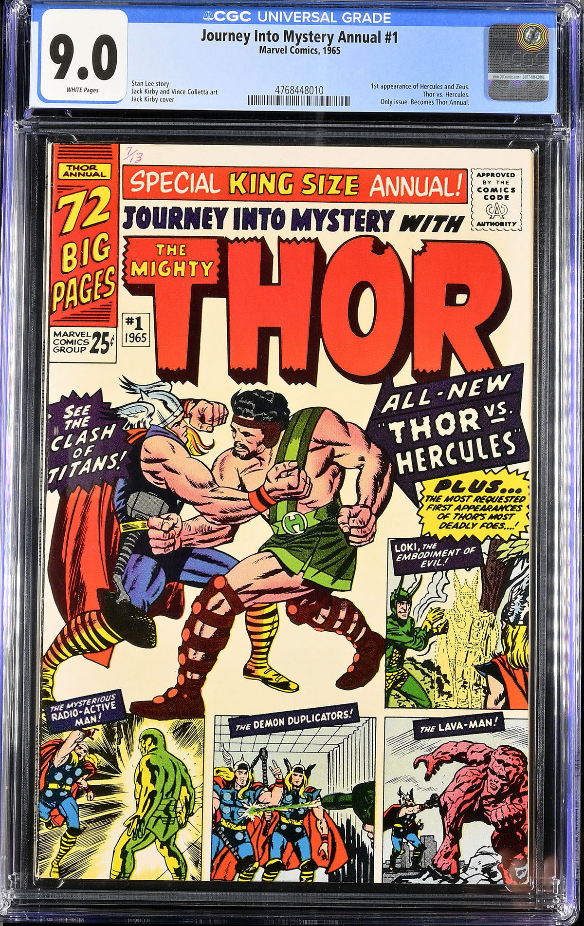 Journey into Mystery Annual #1 CGC 9.0 w