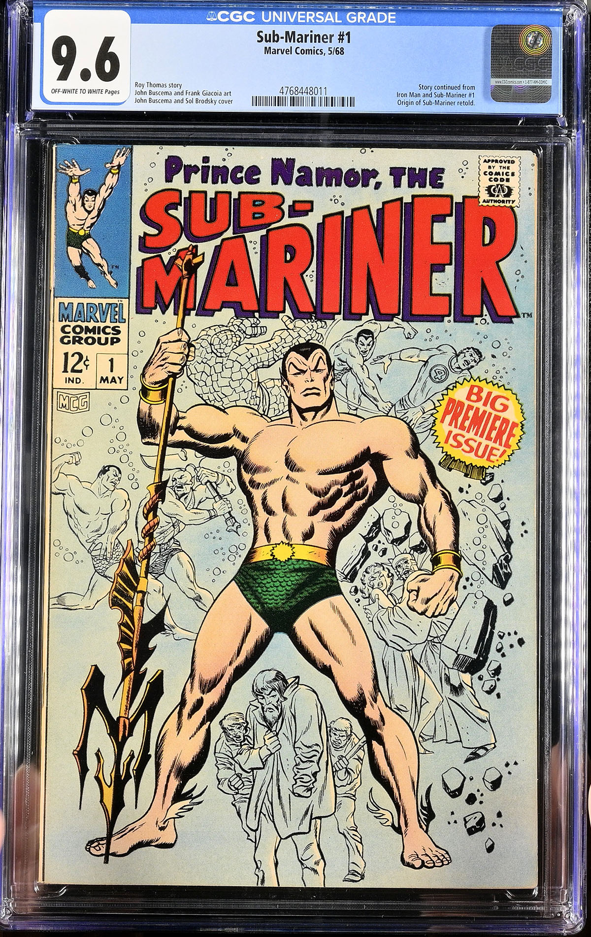 Sub-Mariner #1 CGC 9.6 ow/w