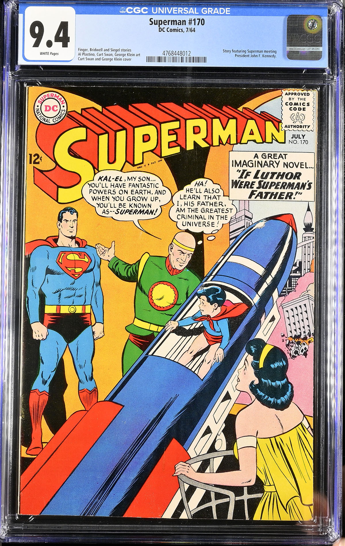 Superman #170 CGC 9.4 w