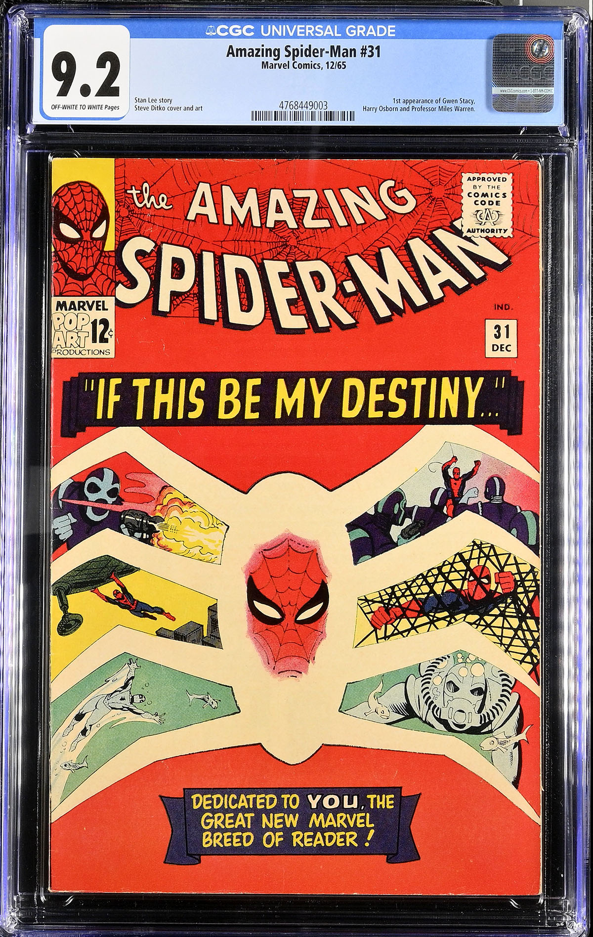 Amazing Spider-Man #31 CGC 9.2 ow/w