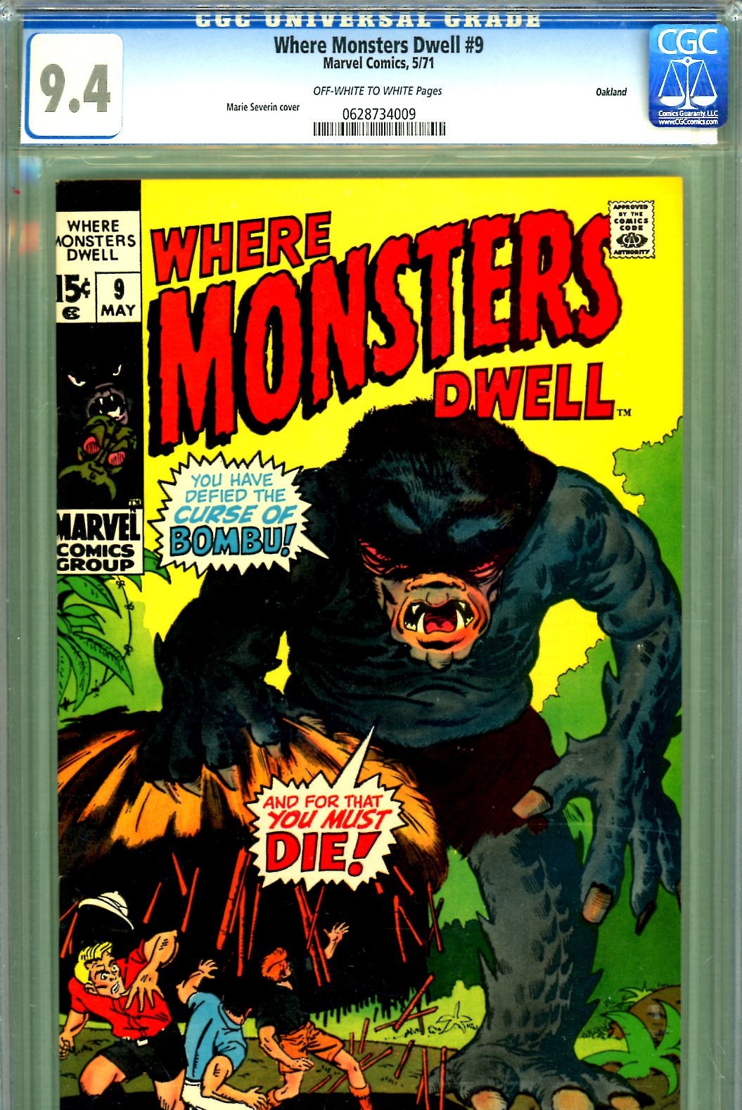 Where Monsters Dwell #9 CGC 9.4 w Oakland