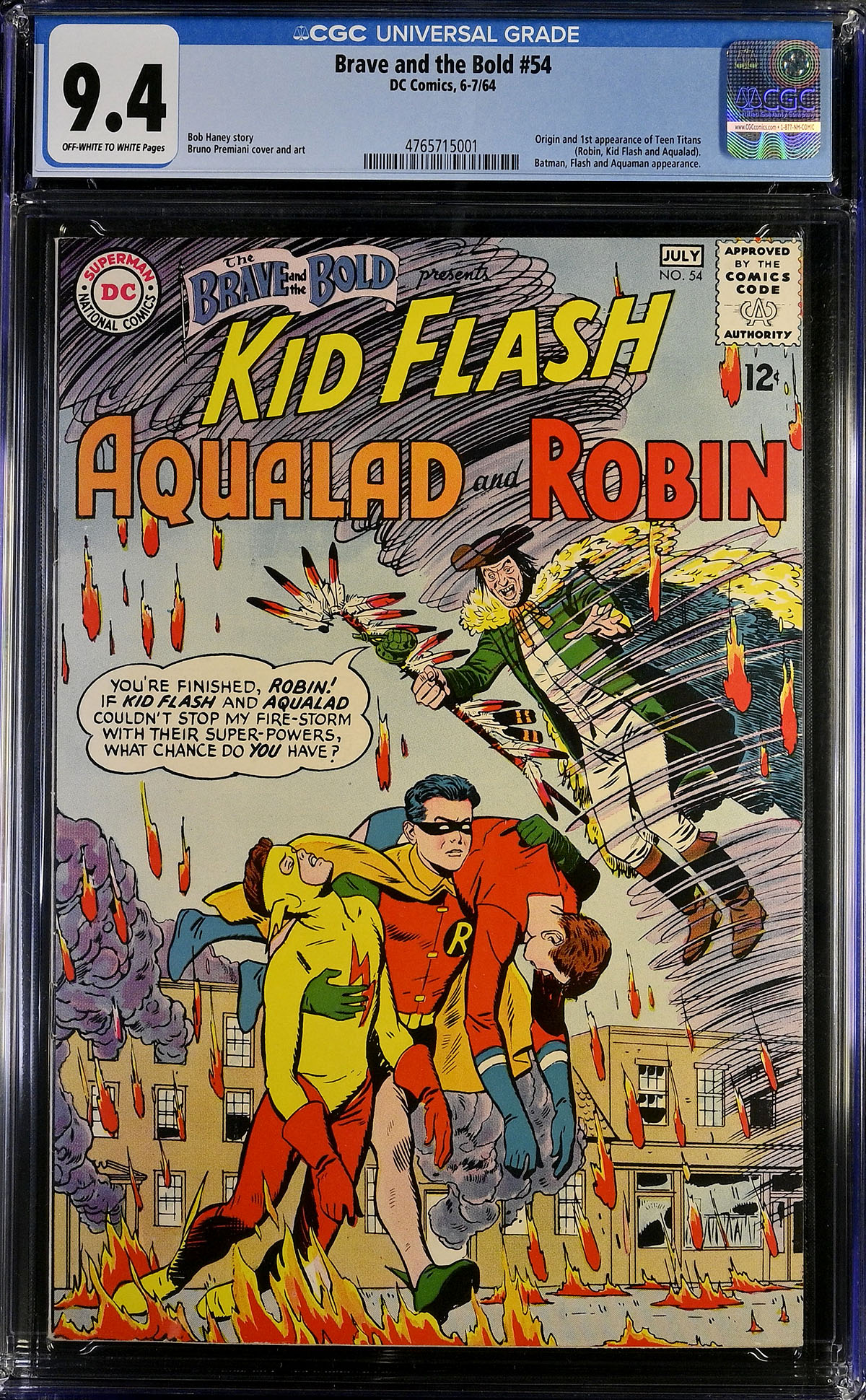 Brave and the Bold #54 CGC 9.4 ow/w