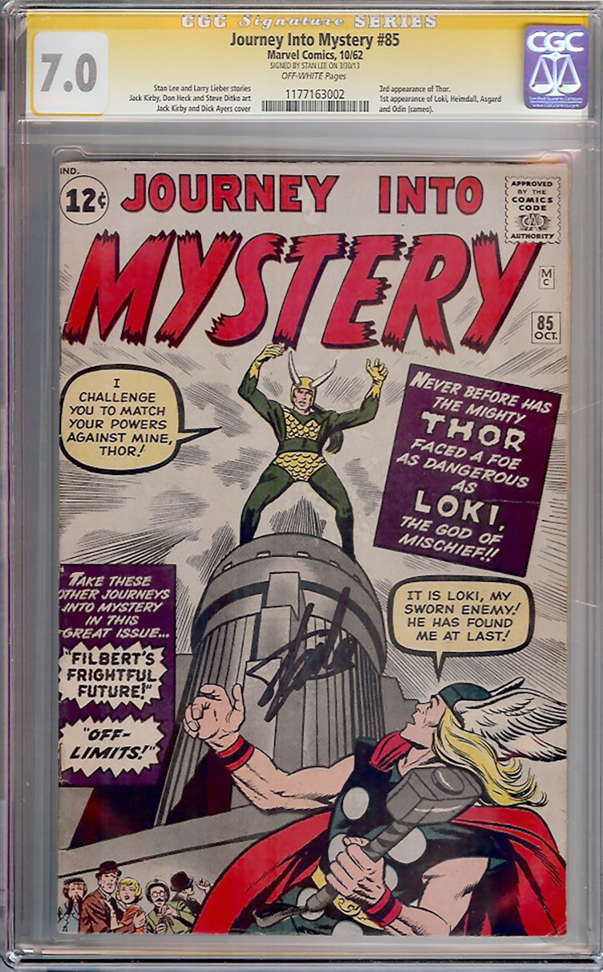 Journey Into Mystery #85 CGC 7.0 ow CGC Signature SERIES