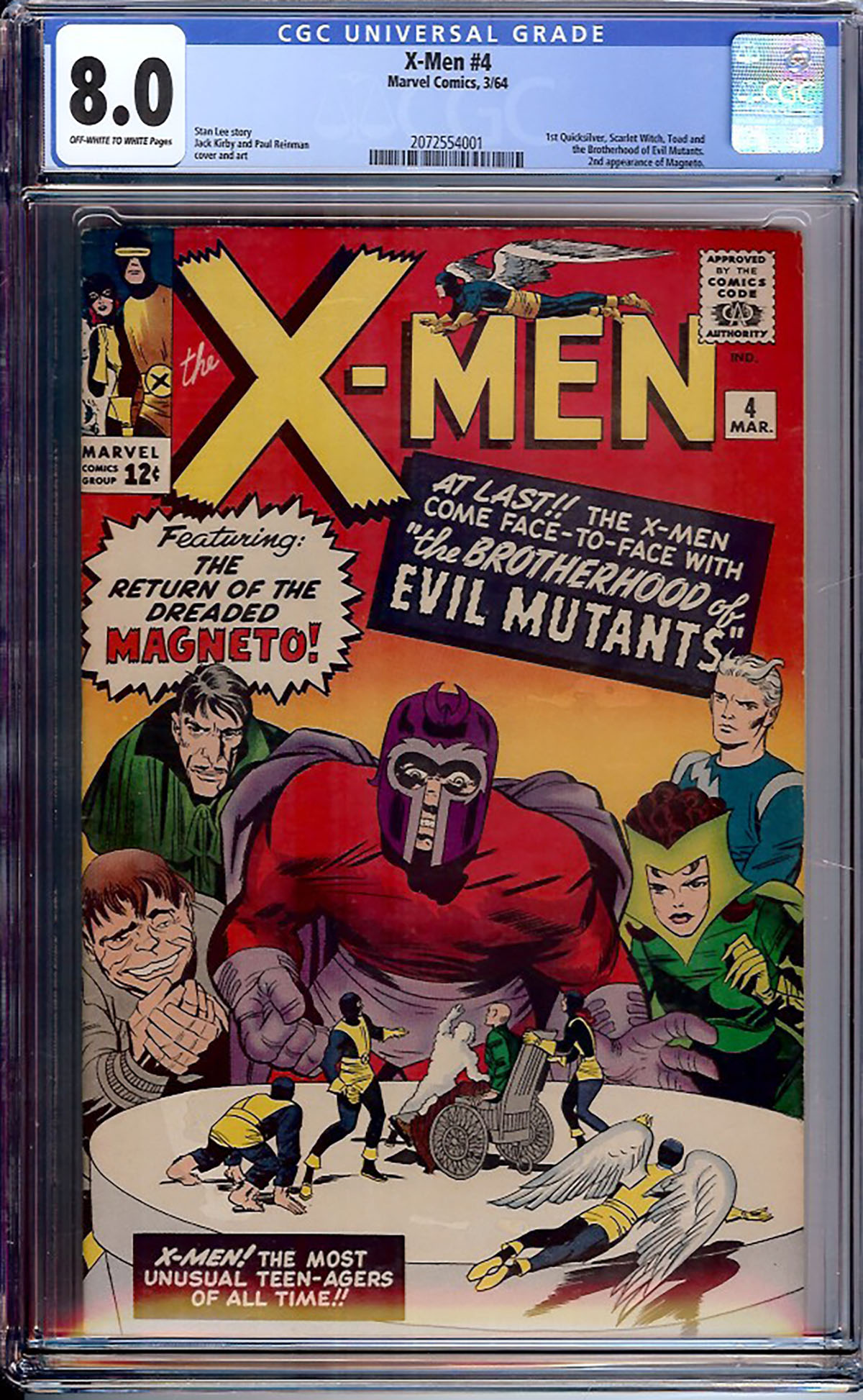 X-Men #4 CGC 8.0 ow/w
