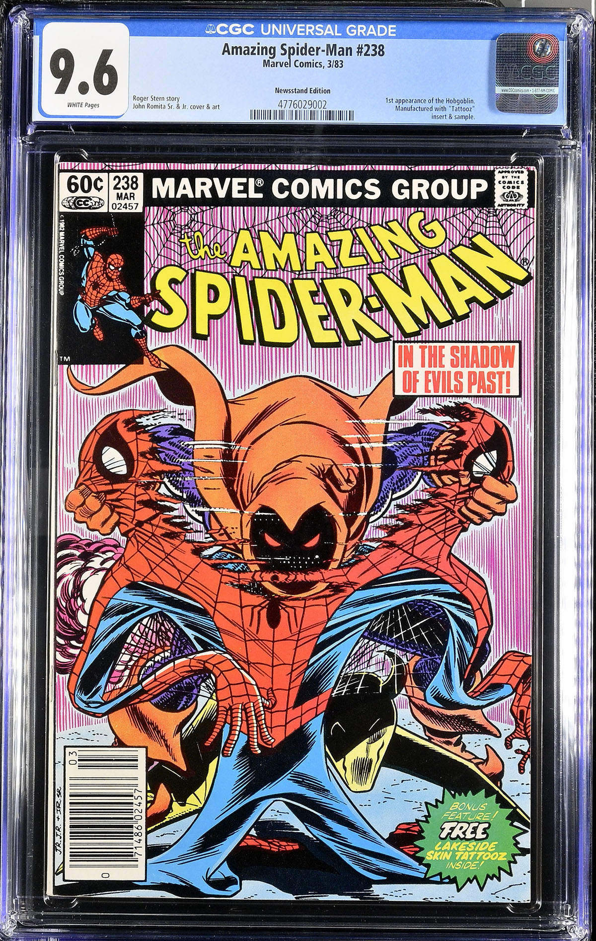 Amazing Spider-Man #238 CGC 9.6 w Newsstand Edition