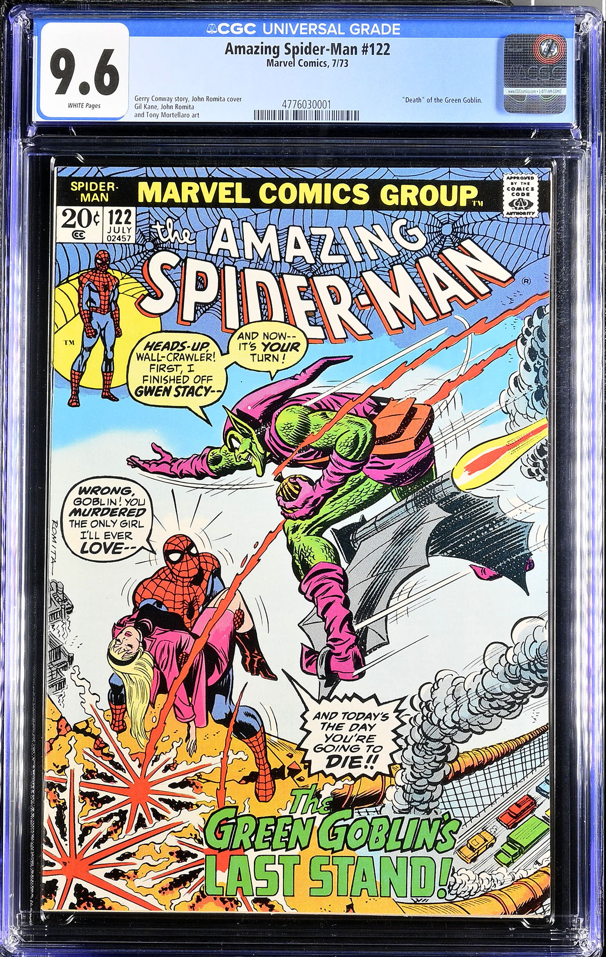 Amazing Spider-Man #122 CGC 9.6 w