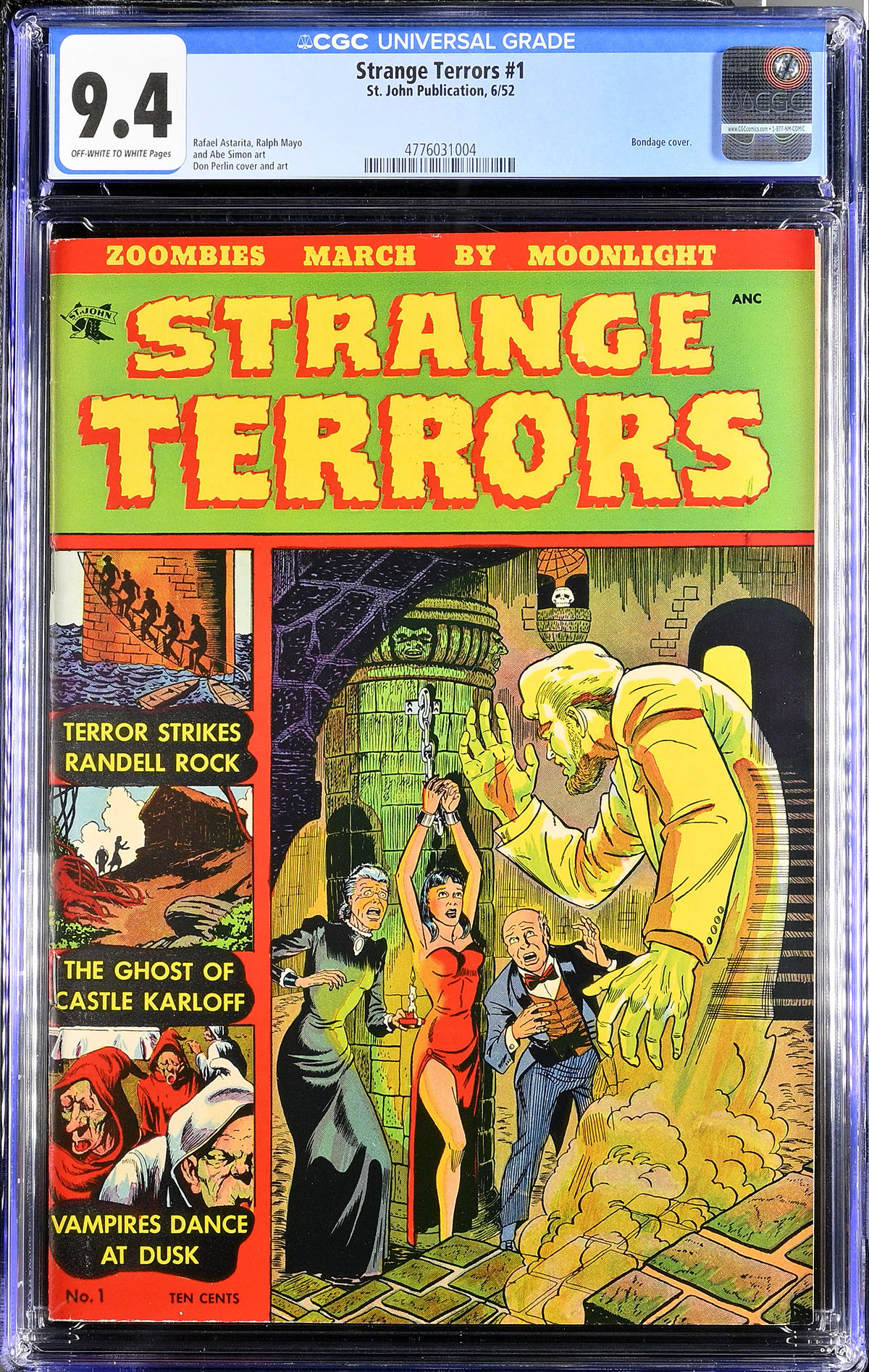 Strange Terrors #1 CGC 9.4 ow/w