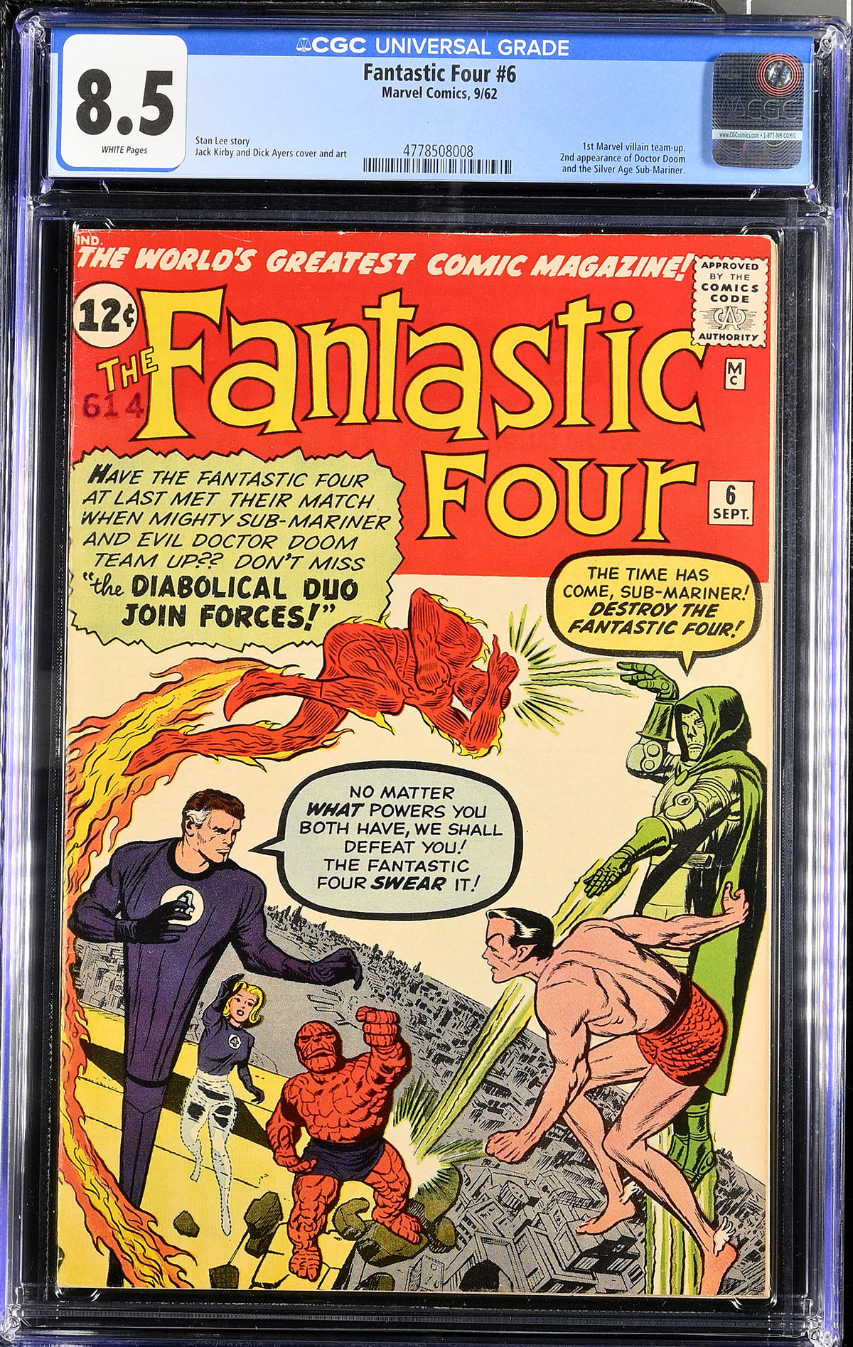 Fantastic Four #6 CGC 8.5 w