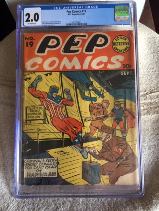 Pep Comics #19 CGC 2.0 ow