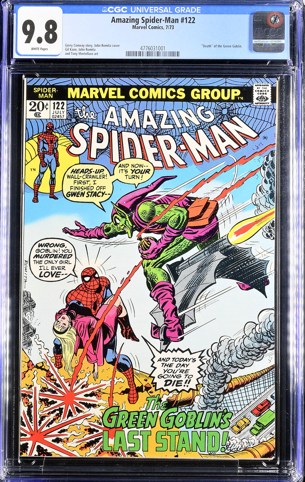 Amazing Spider-Man #122 CGC 9.8 w