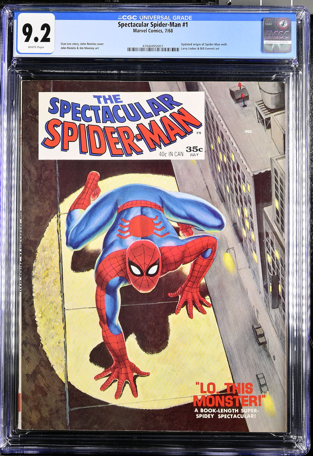 Spectacular Spider-Man #1 CGC 9.2 w Fantast