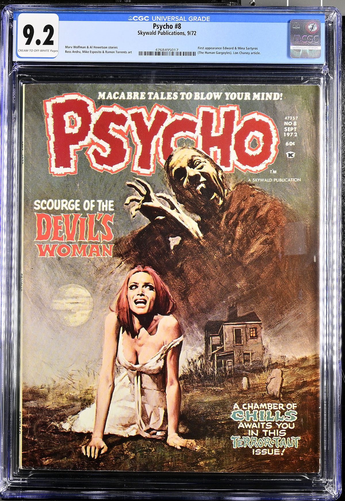 Psycho #8 CGC 9.2 cr/ow