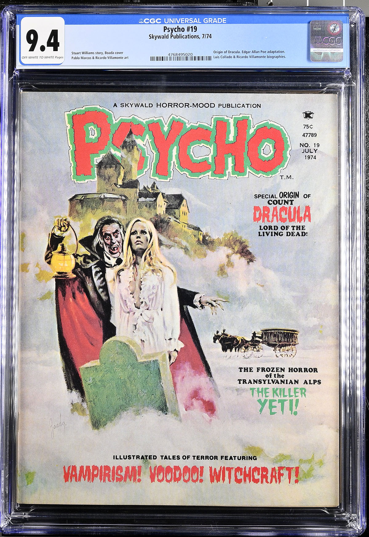 Psycho #19 CGC 9.4 ow/w