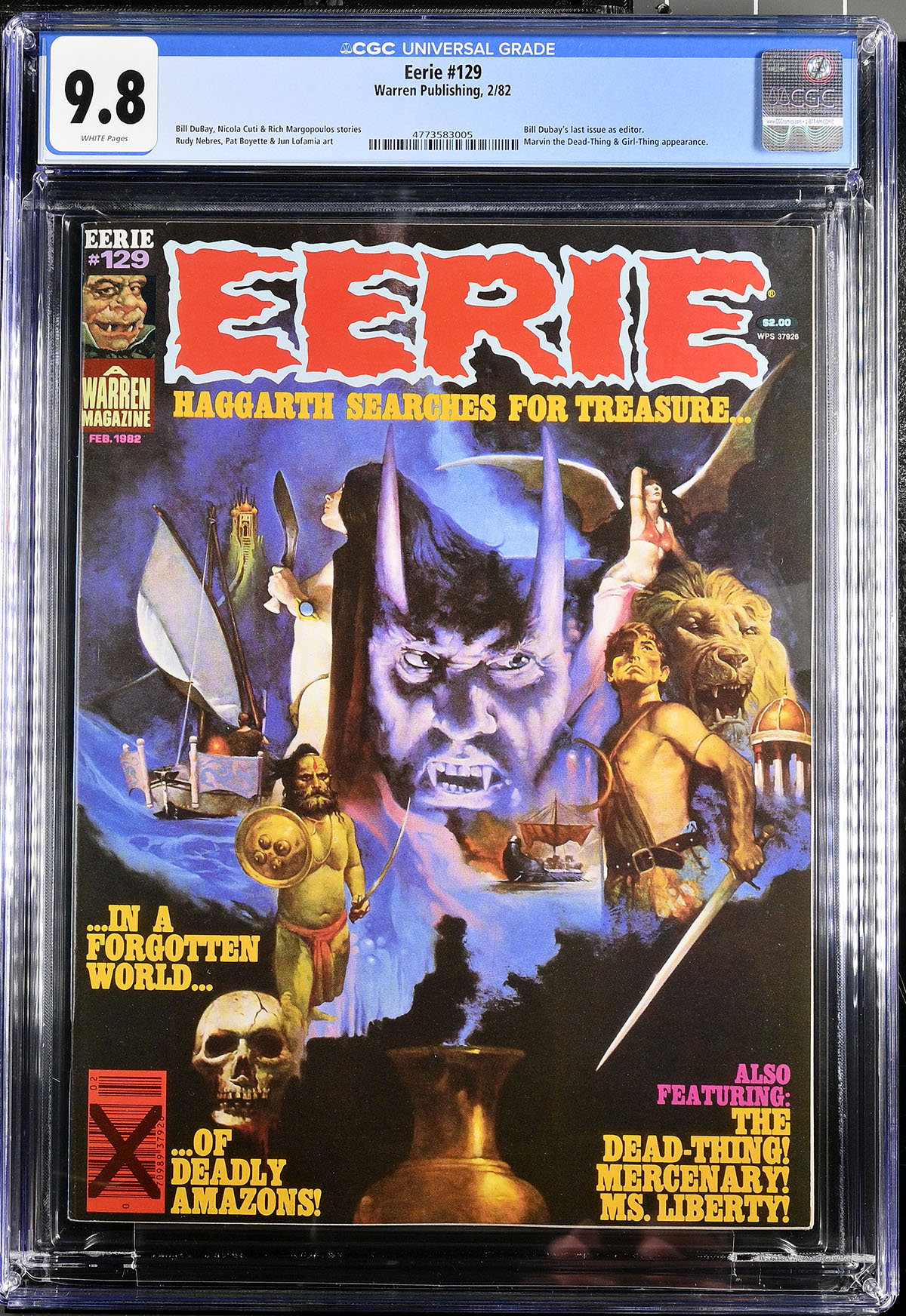 Eerie #129 CGC 9.8 w California Zero Humidity Collection