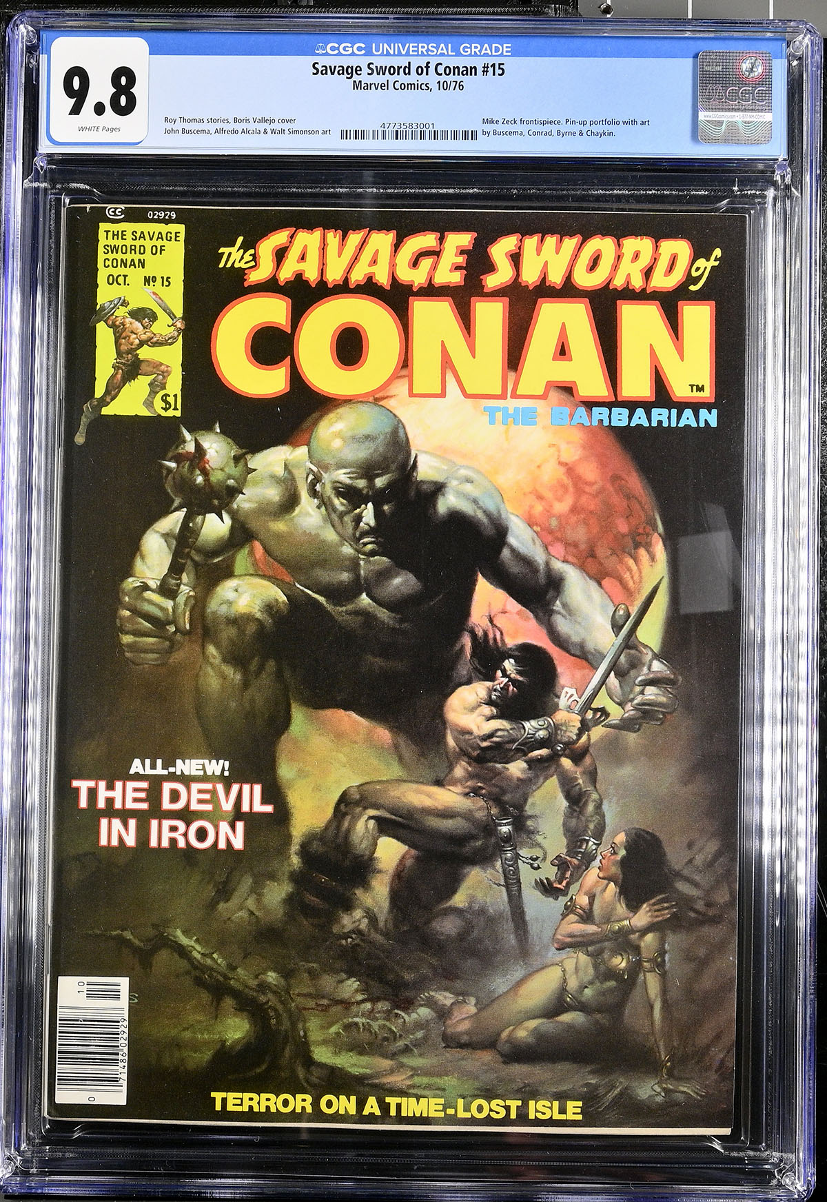 Savage Sword of Conan #15 CGC 9.8 w California Zero Humidity Collection