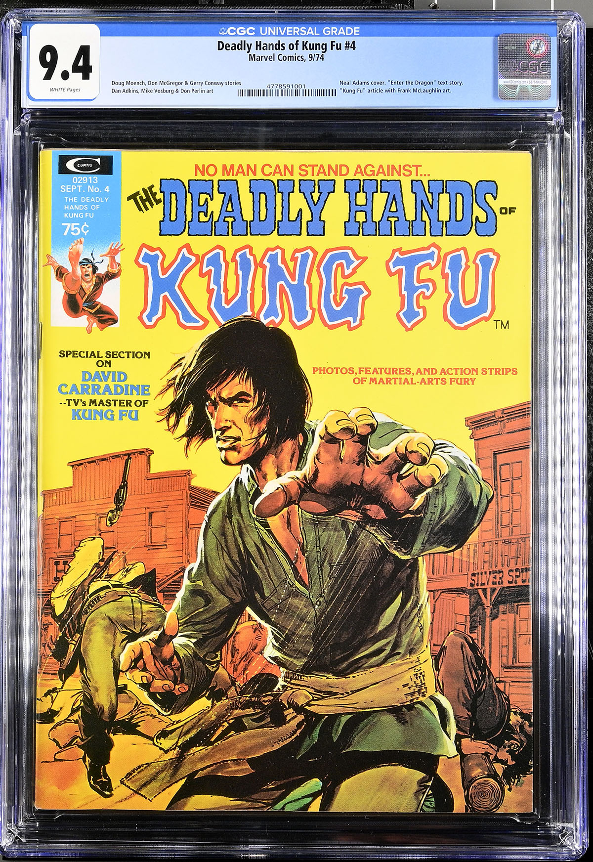 Deadly Hands of Kung Fu #4 CGC 9.4 w Fantast