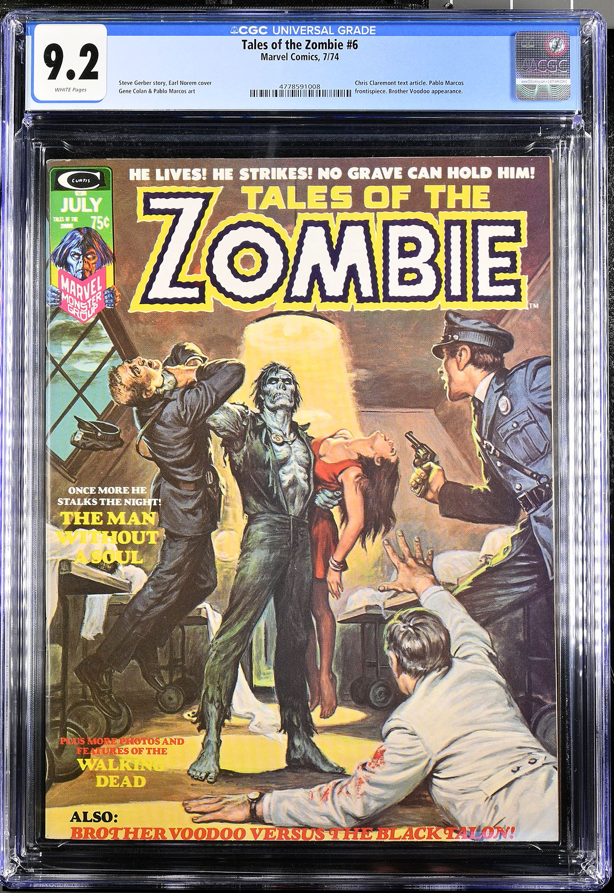 Tales of the Zombie #6 CGC 9.2 w