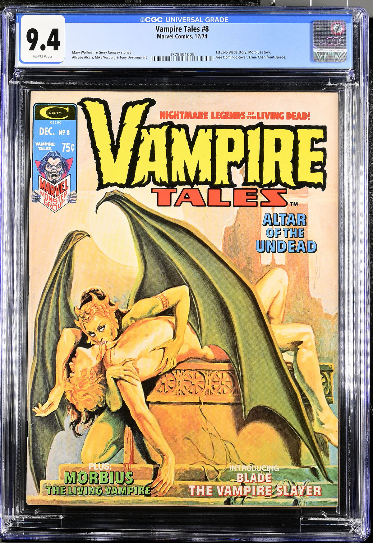 Vampire Tales #8 CGC 9.4 w