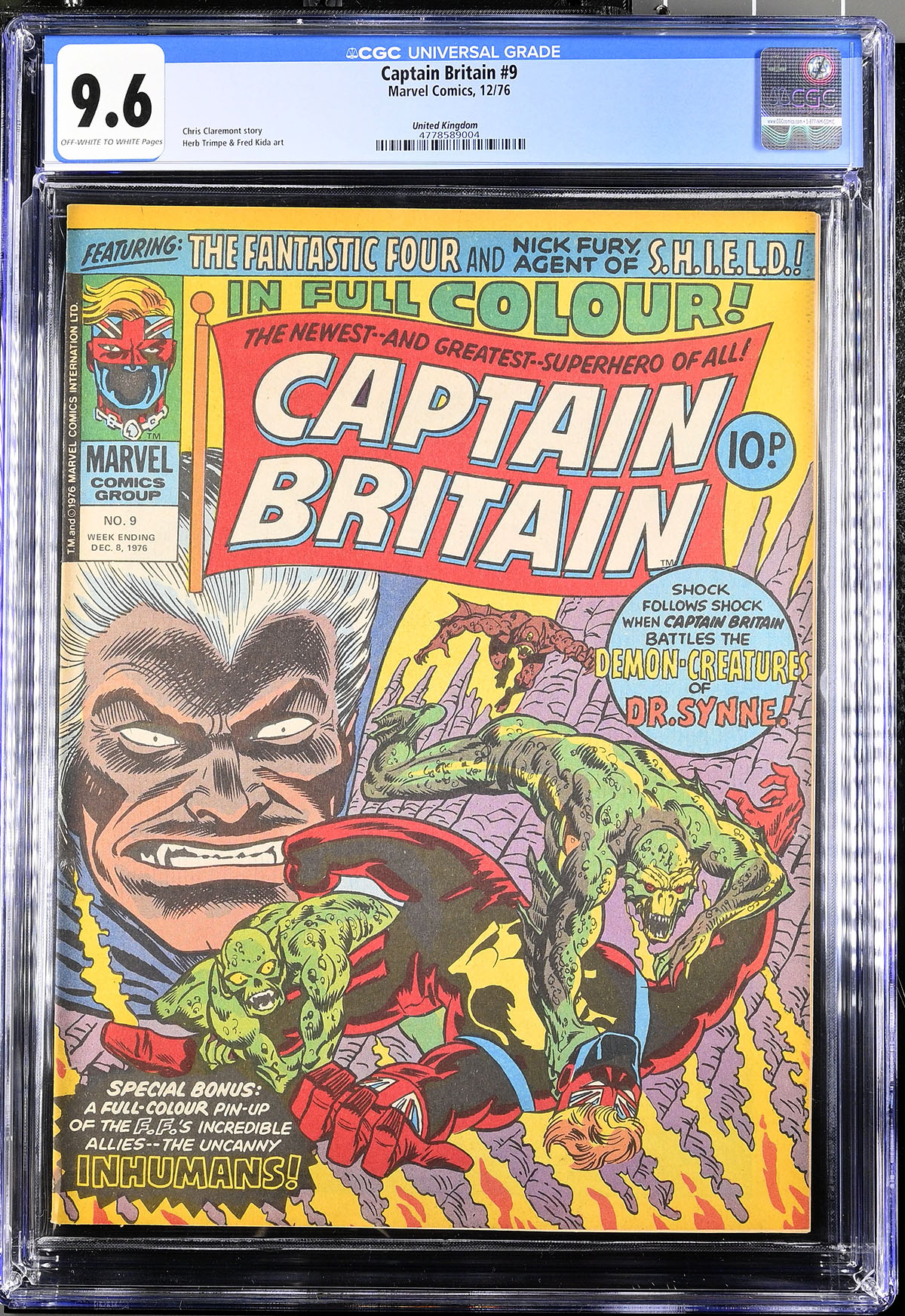 Captain Britain #9 CGC 0.0 ow/w