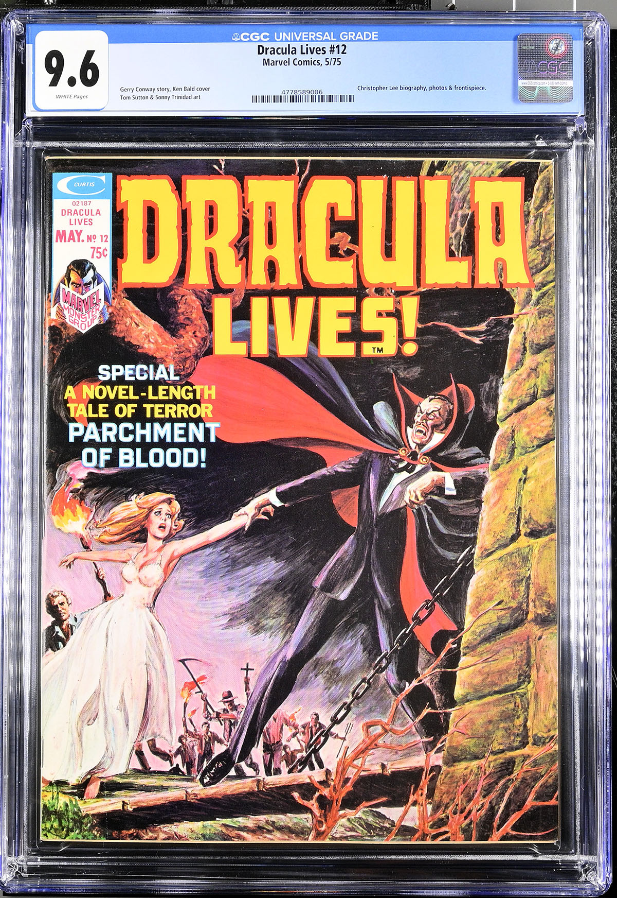 Dracula Lives #12 CGC 9.6 w