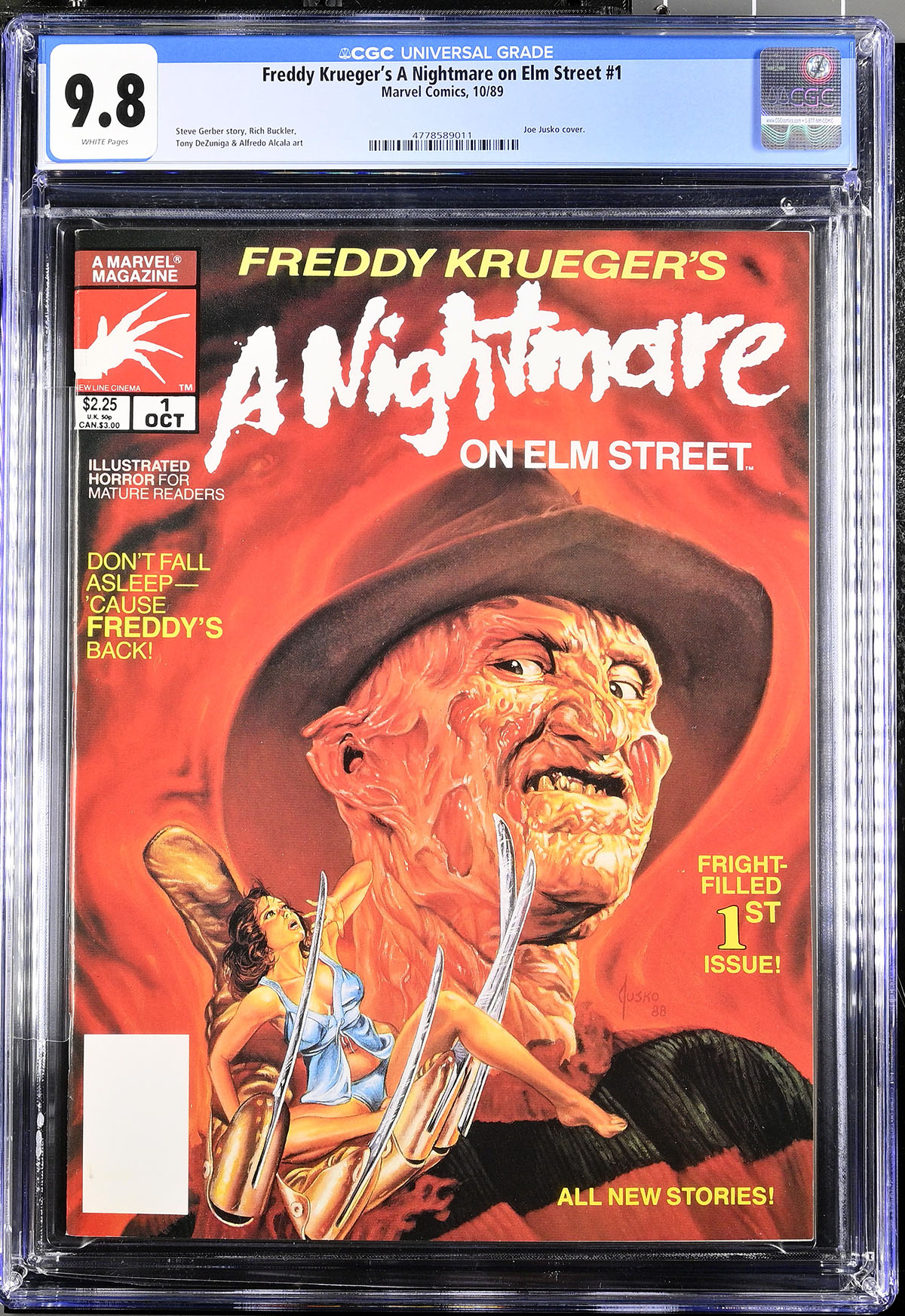 Freddy Krueger's A Nightmare on Elm Street #1 CGC 9.8 w Fantast