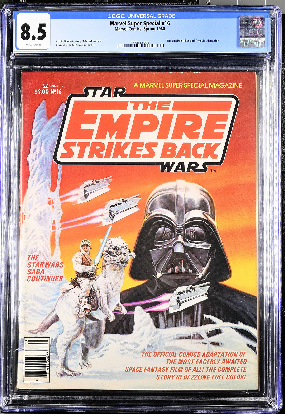 Marvel Super Special #16 CGC 8.5 w