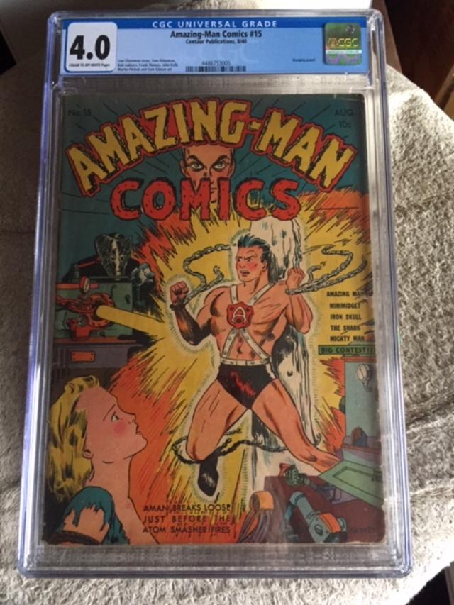 Amazing-Man Comics #15 CGC 4.0 cr/ow