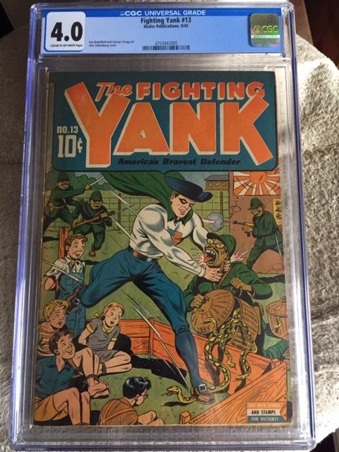Fighting Yank #13 CGC 4.0 cr/ow