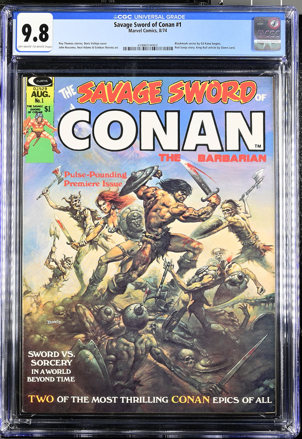 Savage Sword of Conan #1 CGC 9.8 ow/w