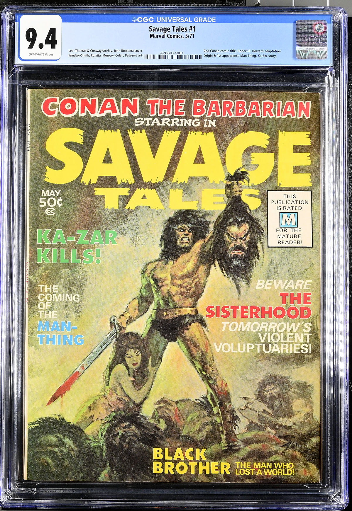 Savage Tales #1 CGC 9.4 ow