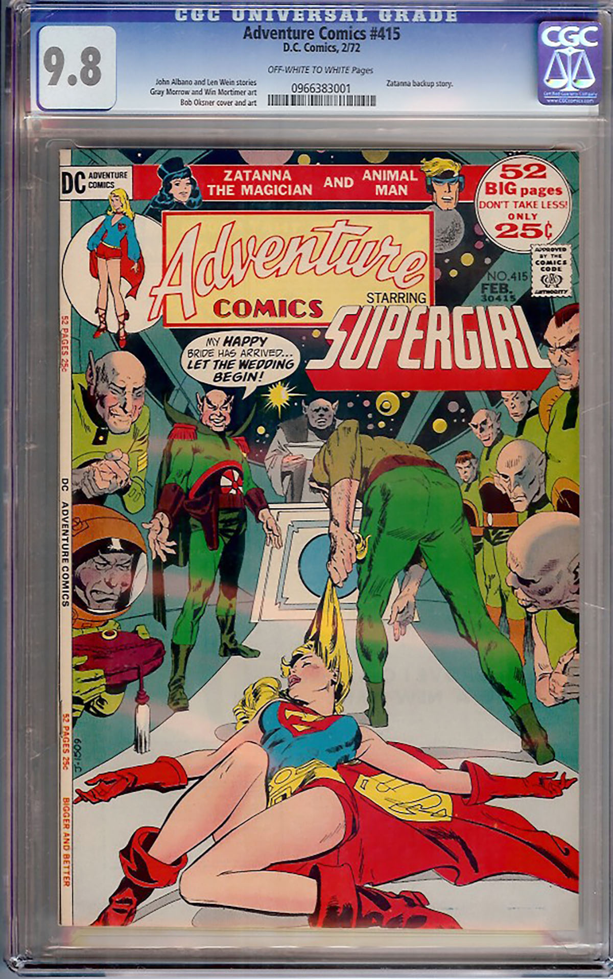 Adventure Comics #415 CGC 9.8 ow/w