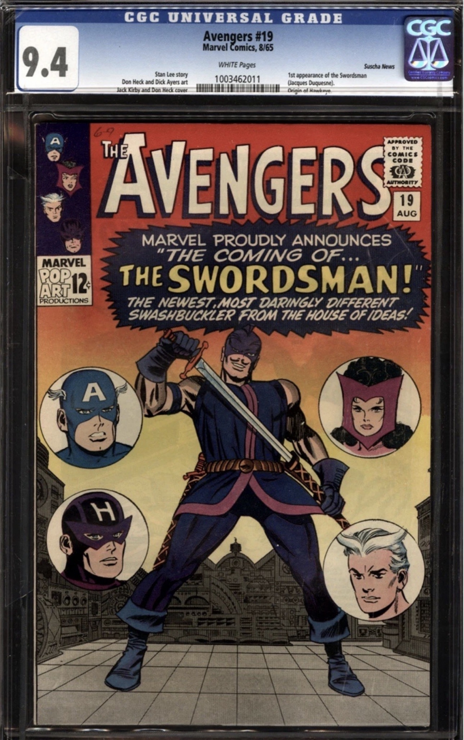 Avengers #19 CGC 9.4 w Suscha News