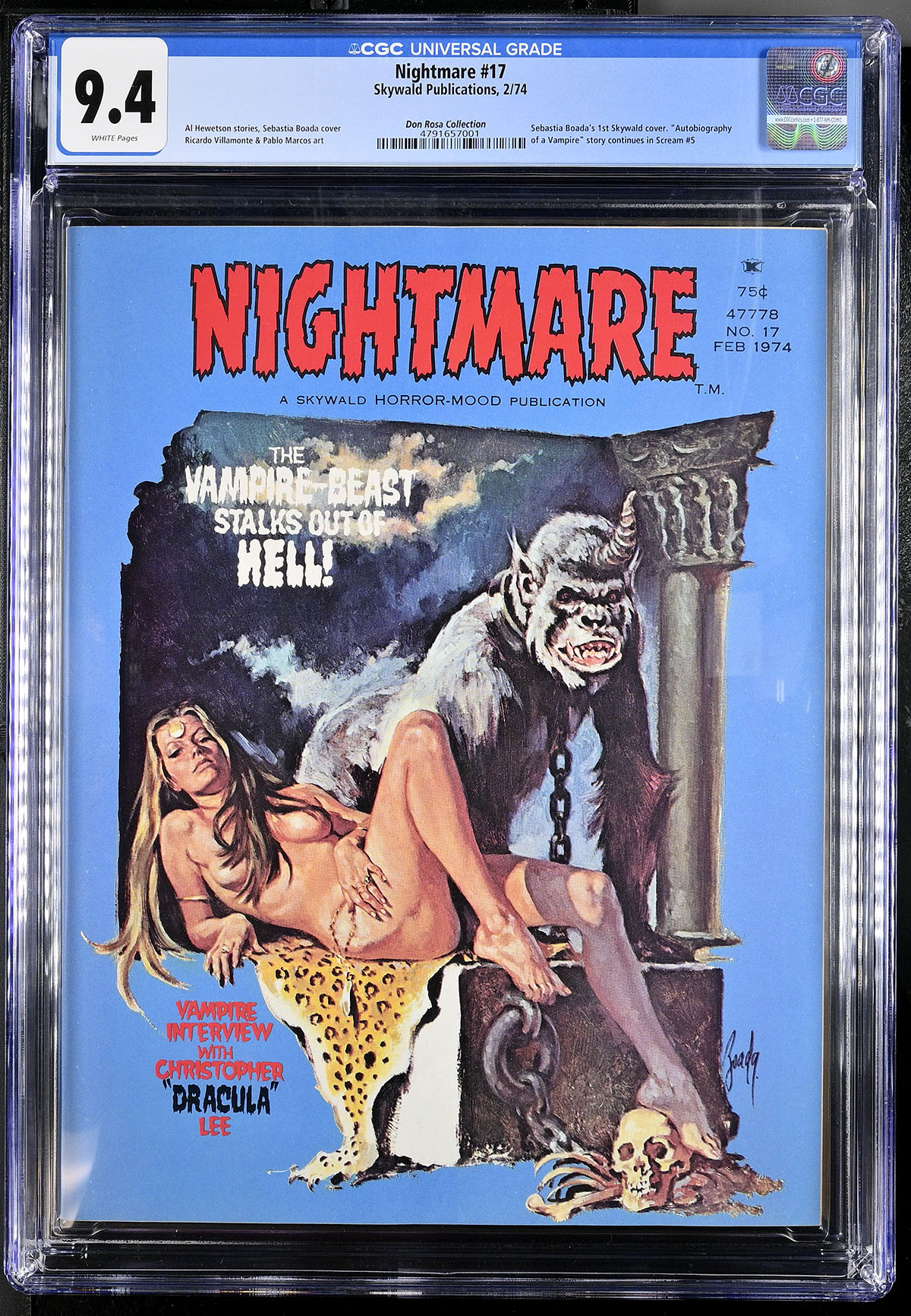 Nightmare #17 CGC 9.4 w Don Rosa Collection