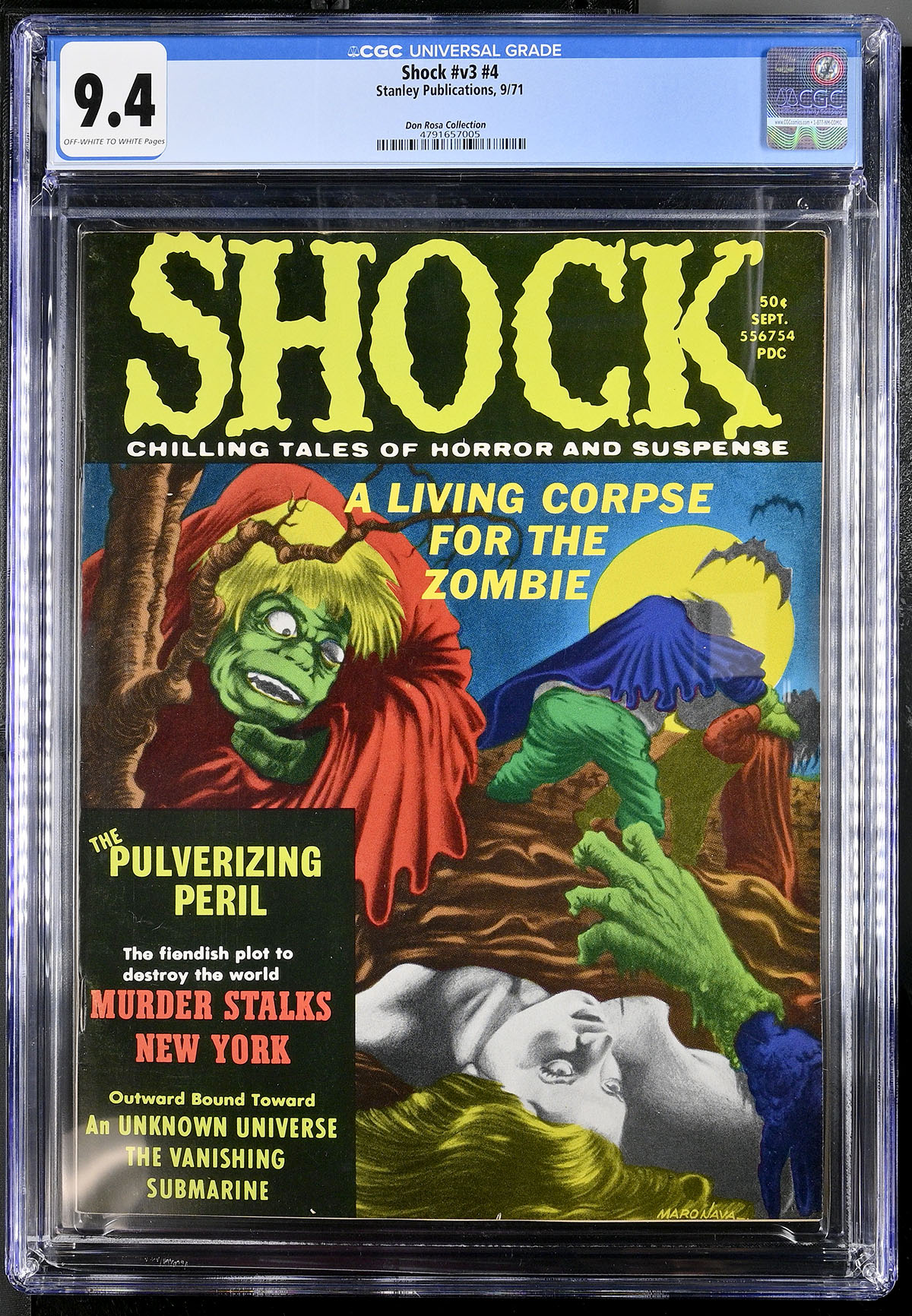 Shock Vol 3 #4 CGC 9.4 ow/w Don Rosa Collection