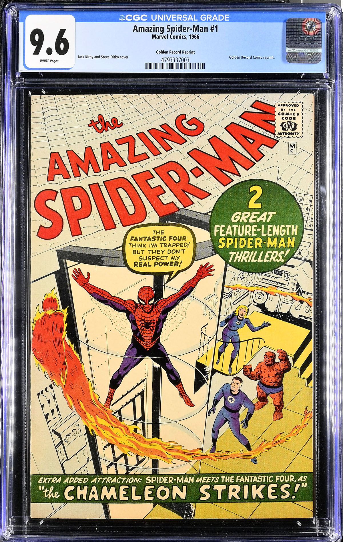 Amazing Spider-Man #1 CGC 9.6 w Golden Record Reprint