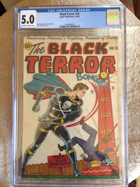 Black Terror #16 CGC 5.0 ow/w