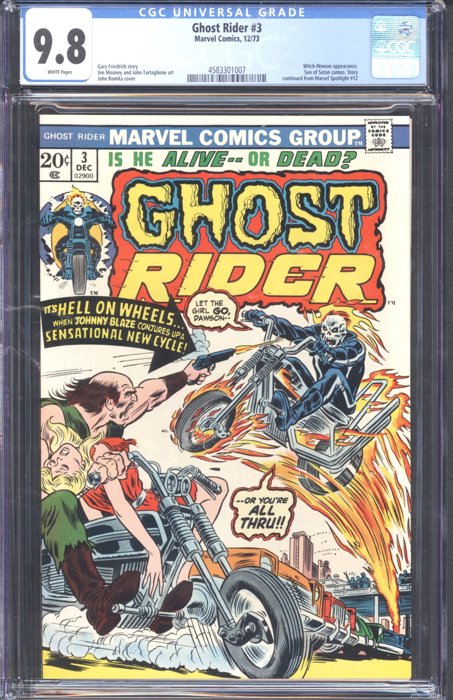 Ghost Rider #3 CGC 9.8 w