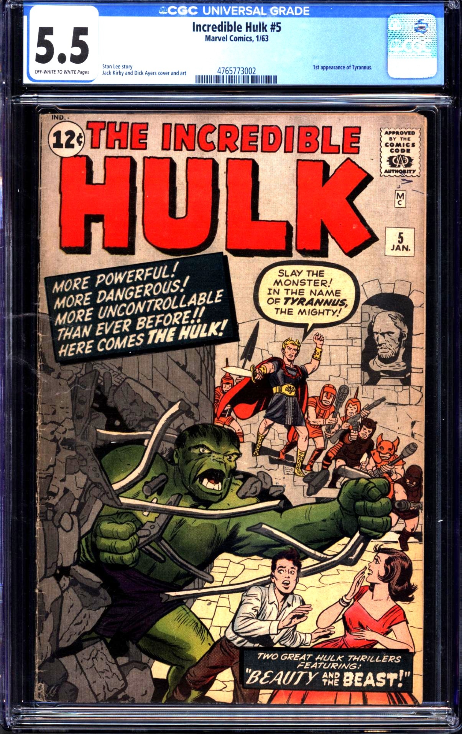 Incredible Hulk #5 CGC 5.5 ow/w