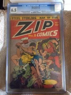 Auction Highlight: Zip Comics #8 6.5 Cream to Off-White
