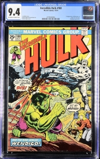 Auction Highlight: Incredible Hulk #180 9.4 Off-White to White