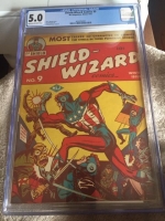 Shield-Wizard Comics #9 CGC 5.0 cr/ow