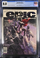 Epic Illustrated #1 CGC 8.0 ow/w
