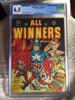 All Winners Comics #2 CGC 6.5 w