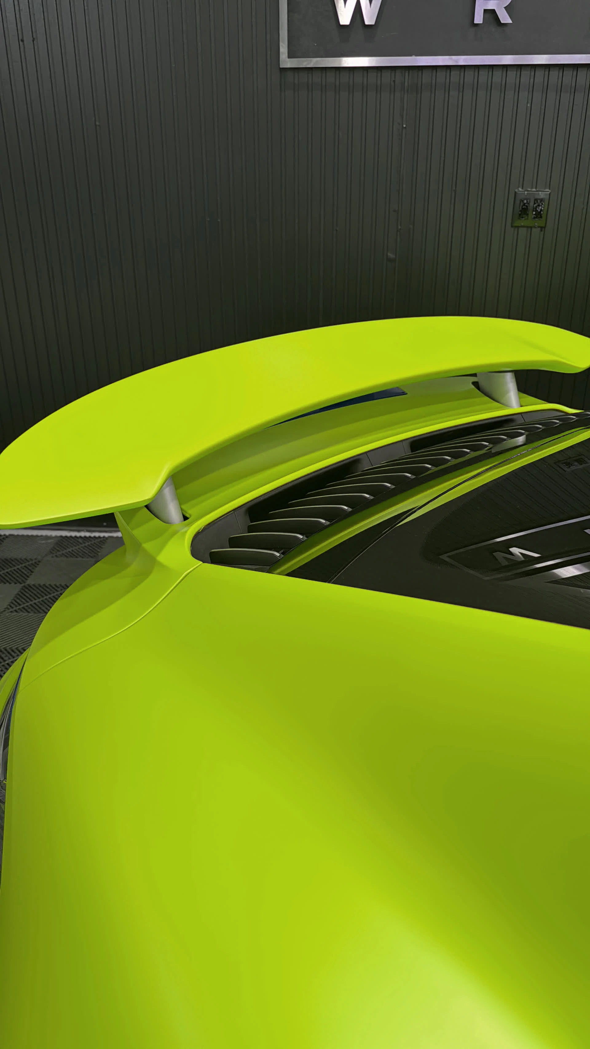 Satin clear protection on vehicle