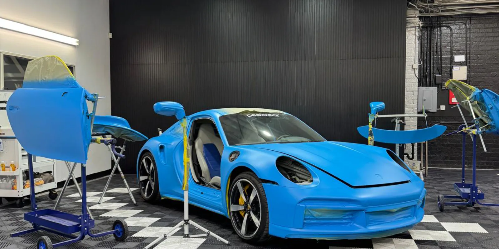 Peelclear color change completed in a spray booth